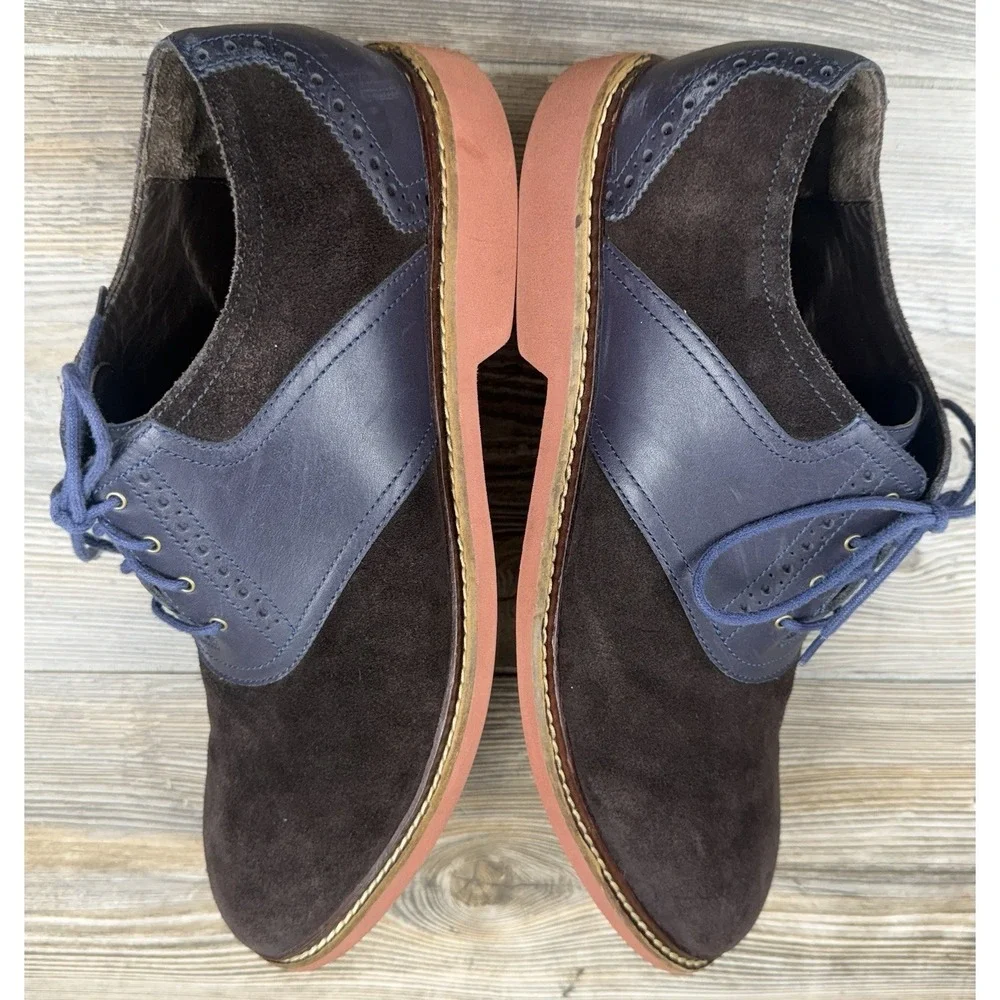 Cole Haan Men's Suede & Leather‎ Oxford Dress Shoes Brown/Blue Size 11M